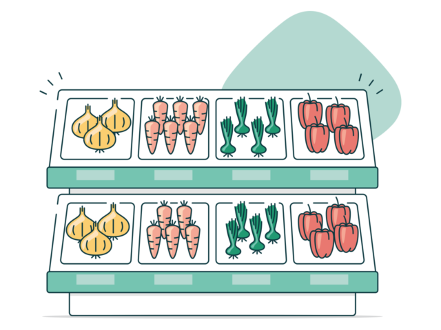 Illustration of fresh food products
