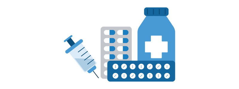 An assortment of pharmaceutical products.