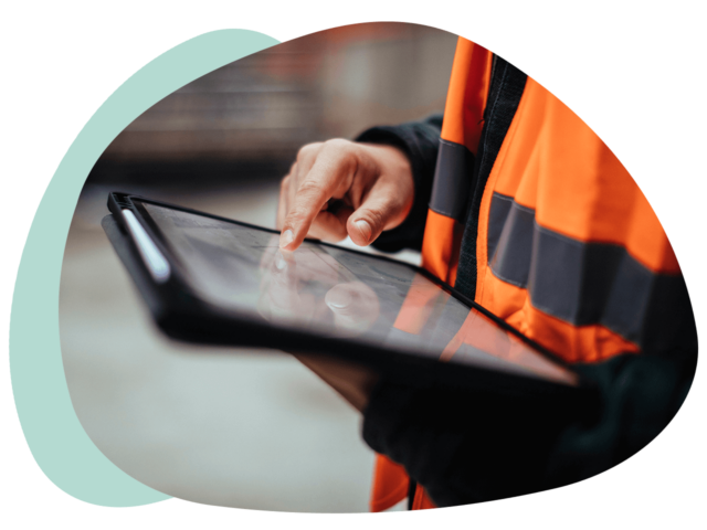 Person using tablet