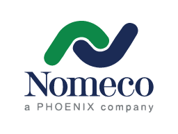 Nomeco logo - Danish pharmaceutical wholesaler and supplier.