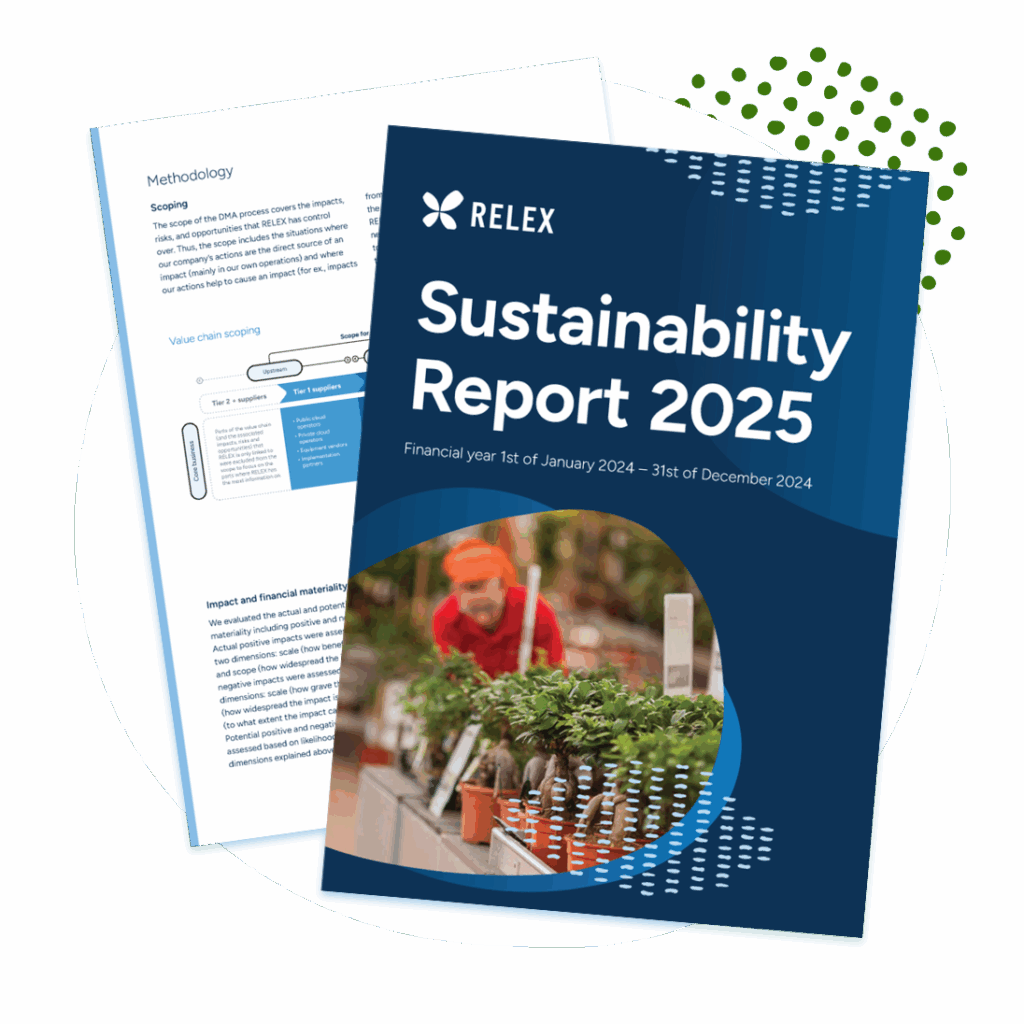 RELEX Sustainability Report 2025 cover image